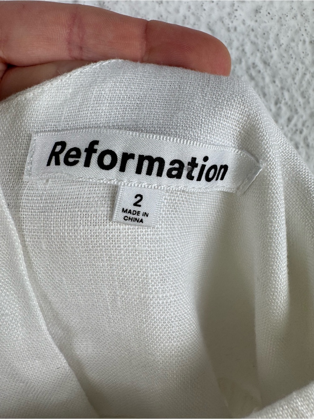Reformation Bucatini Linen Midi Dress White Square Neck Linen Dress Size 2 - Picture 5 of 9